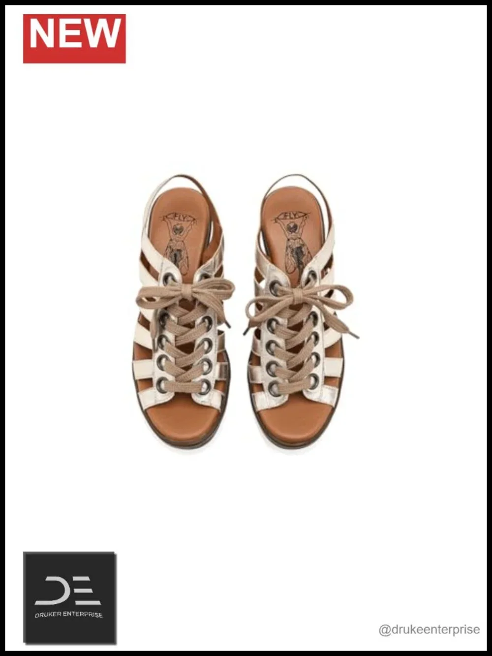Genuine Leather Lace-Up Wedge Sandals Comfortable Platform Heels
